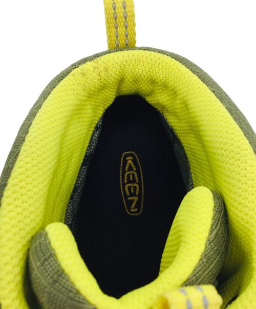 KEEN（キーン）KEEN (キーン) トレッキングシューズ カーキ×イエロー サイズ:EU38.5、US8、UK5.5、CM25の古着・服飾アイテム