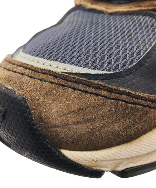 NEW BALANCE（ニューバランス）NEW BALANCE (ニューバランス) W990NV5 ブラウン×ネイビー サイズ:US07、UK05、EU37.5、CM24の古着・服飾アイテム