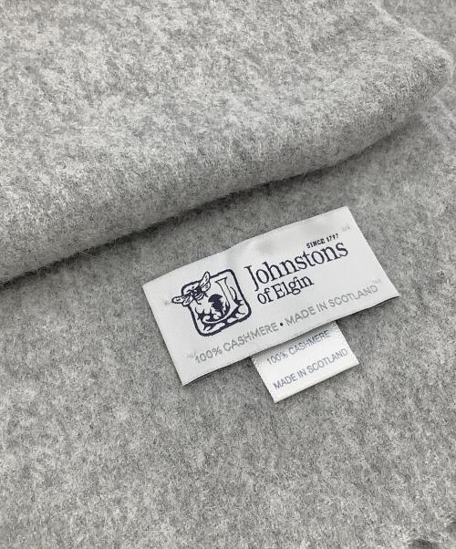 JOHNSTONS OF ELGIN（ジョンストンズ オブ エルガン）JOHNSTONS OF ELGIN (ジョンストンズ オブ エルガン) カシミヤマフラー グレーの古着・服飾アイテム