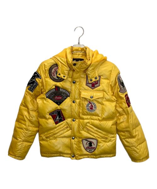 INDIAN（インディアン）INDIAN (インディアン) ダウンジャケット イエロー サイズ:Mの古着・服飾アイテム