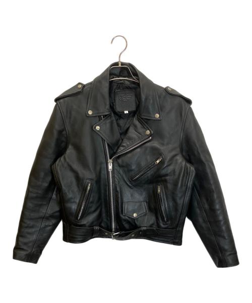 AMERICAN NOSTALGIA（アメリカンノスタルジア）AMERICAN NOSTALGIA (アメリカンノスタルジア) ダブルライダースジャケット ブラック サイズ:Lの古着・服飾アイテム