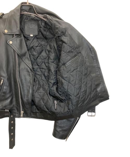 AMERICAN NOSTALGIA（アメリカンノスタルジア）AMERICAN NOSTALGIA (アメリカンノスタルジア) ダブルライダースジャケット ブラック サイズ:Lの古着・服飾アイテム