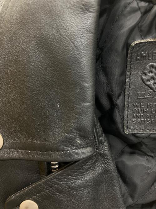 AMERICAN NOSTALGIA（アメリカンノスタルジア）AMERICAN NOSTALGIA (アメリカンノスタルジア) ダブルライダースジャケット ブラック サイズ:Lの古着・服飾アイテム