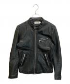 VANQUISHヴァンキッシュ）の古着「100-103-1212-002　シングルライダースジャケット」｜ブラック