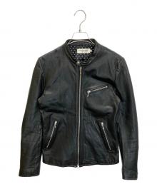 VANQUISH（ヴァンキッシュ）の古着「100-103-1212-002　シングルライダースジャケット」｜ブラック