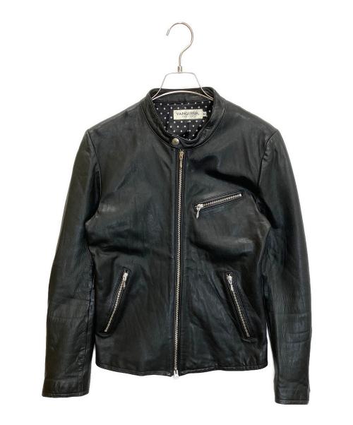 VANQUISH（ヴァンキッシュ）VANQUISH (ヴァンキッシュ) 100-103-1212-002　シングルライダースジャケット ブラック サイズ:Mの古着・服飾アイテム