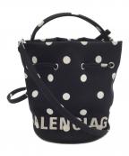 BALENCIAGAバレンシアガ）の古着「ドローストリング バケットバッグ」｜ブラック