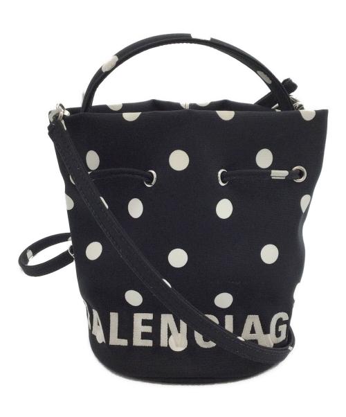 BALENCIAGA（バレンシアガ）BALENCIAGA (バレンシアガ) ドローストリング バケットバッグ ブラックの古着・服飾アイテム