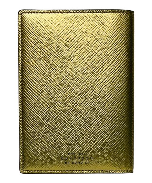 SMYTHSON（スマイソン）SMYTHSON (スマイソン) パスポートケース ゴールドの古着・服飾アイテム