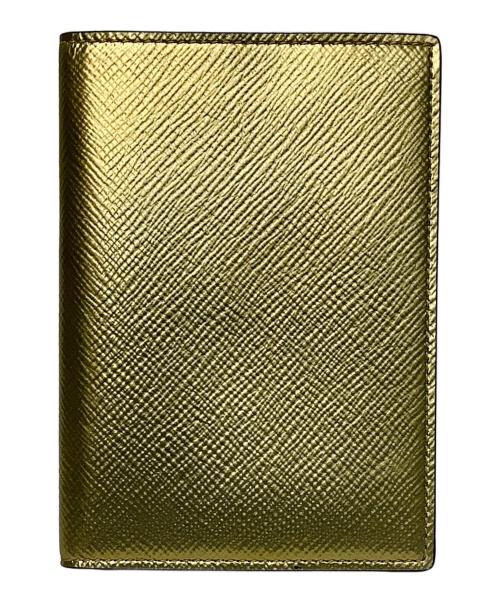 SMYTHSON（スマイソン）SMYTHSON (スマイソン) パスポートケース ゴールドの古着・服飾アイテム