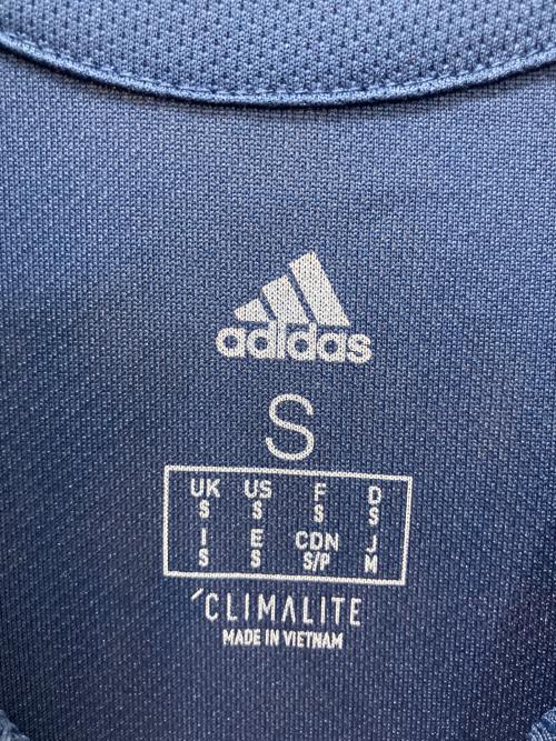 adidas（アディダス）adidas (アディダス) BR8139　ゲームシャツ ネイビー×イエロー サイズ:Mの古着・服飾アイテム