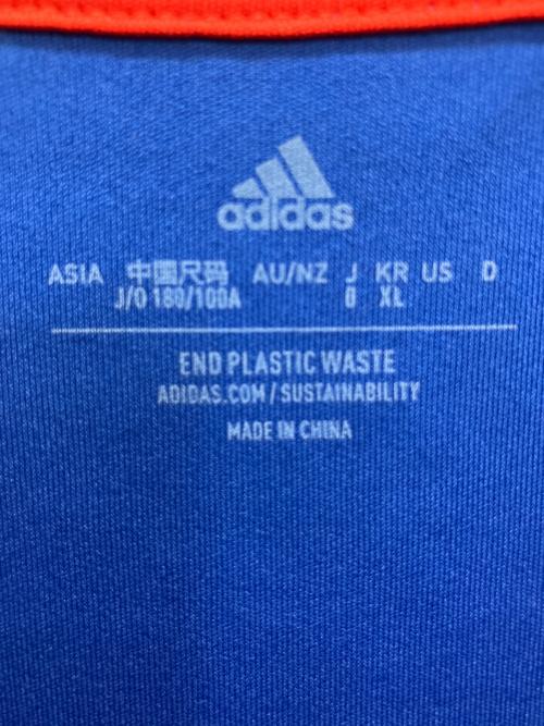 adidas（アディダス）adidas (アディダス) GA1219　ゲームシャツ ブルー×ホワイト サイズ:Lの古着・服飾アイテム
