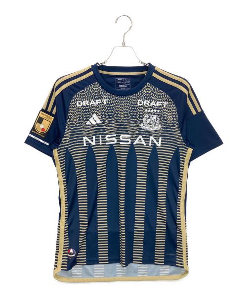 adidas（アディダス）adidas (アディダス) IR4440　ゲームシャツ ネイビー×カーキ サイズ:XLの古着・服飾アイテム
