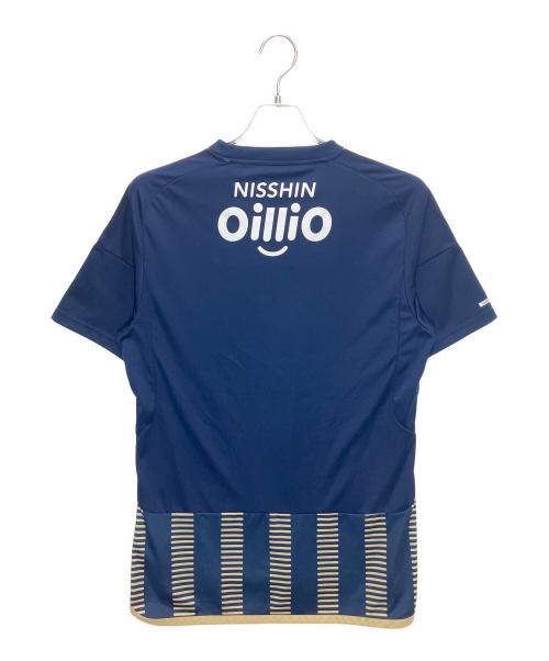 adidas（アディダス）adidas (アディダス) IR4440　ゲームシャツ ネイビー×カーキ サイズ:XLの古着・服飾アイテム