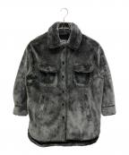 DIESELディーゼル）の古着「A17575　フェイクファーコート」｜グレー