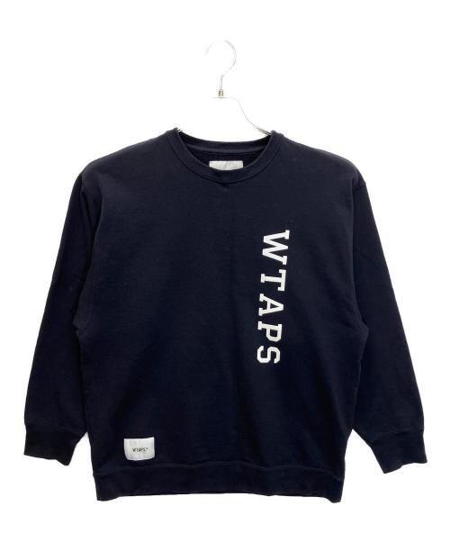 WTAPS（ダブルタップス）WTAPS (ダブルタップス) 23SS カレッジロゴ クルーネックスウェット ネイビー サイズ:X02の古着・服飾アイテム