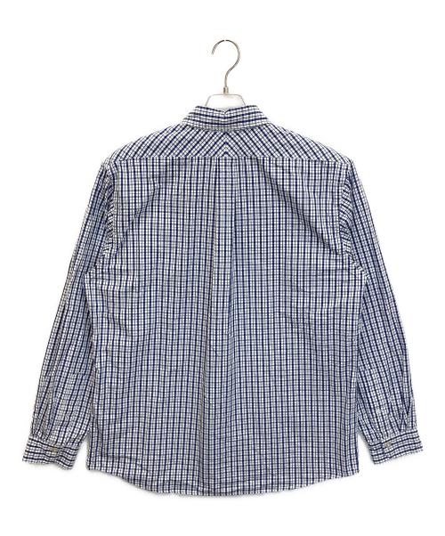 HUMAN MADE（ヒューマンメイド）HUMAN MADE (ヒューマンメイド) HM29SH012　長袖シャツ ホワイト×ネイビー サイズ:XXLの古着・服飾アイテム