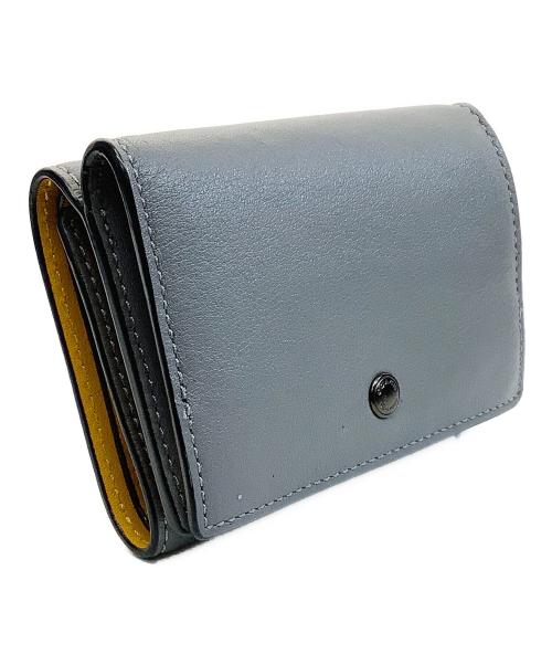 COACH（コーチ）COACH (コーチ) 3つ折り財布 グレー×イエローの古着・服飾アイテム