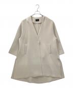 chignonシニヨン）の古着「ノーカラーコート」｜アイボリー