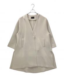 chignon（シニヨン）の古着「ノーカラーコート」｜アイボリー