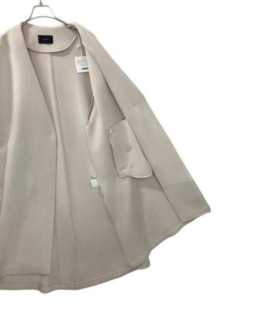 chignon（シニヨン）chignon (シニヨン) ノーカラーコート アイボリー サイズ:Fの古着・服飾アイテム