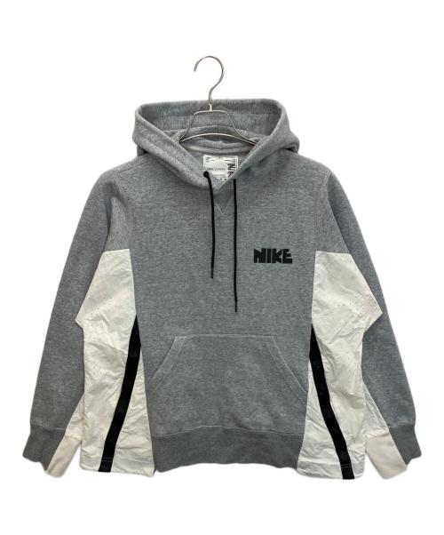 sacai（サカイ）sacai (サカイ) NIKE (ナイキ) FA201203SAC ドッキングパーカー グレー×ホワイト サイズ:Lの古着・服飾アイテム