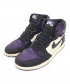 NIKEナイキ）の古着「AIR JORDAN 1 RETRO HIGH OG」｜パープル×ブラック×ホワイト