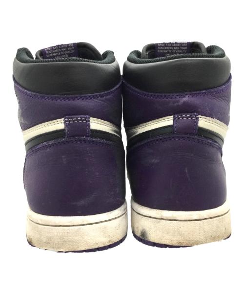 NIKE（ナイキ）NIKE (ナイキ) AIR JORDAN 1 RETRO HIGH OG パープル×ブラック×ホワイト サイズ:US10.5、UK9.5、EUR44.5、cm28.5の古着・服飾アイテム