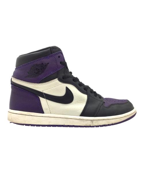 NIKE（ナイキ）NIKE (ナイキ) AIR JORDAN 1 RETRO HIGH OG パープル×ブラック×ホワイト サイズ:US10.5、UK9.5、EUR44.5、cm28.5の古着・服飾アイテム