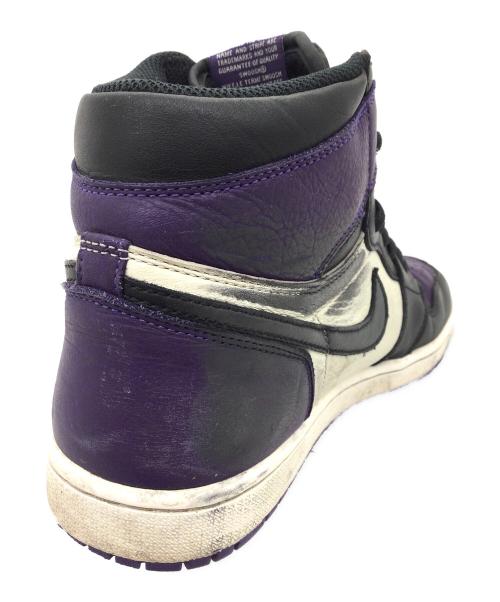NIKE（ナイキ）NIKE (ナイキ) AIR JORDAN 1 RETRO HIGH OG パープル×ブラック×ホワイト サイズ:US10.5、UK9.5、EUR44.5、cm28.5の古着・服飾アイテム