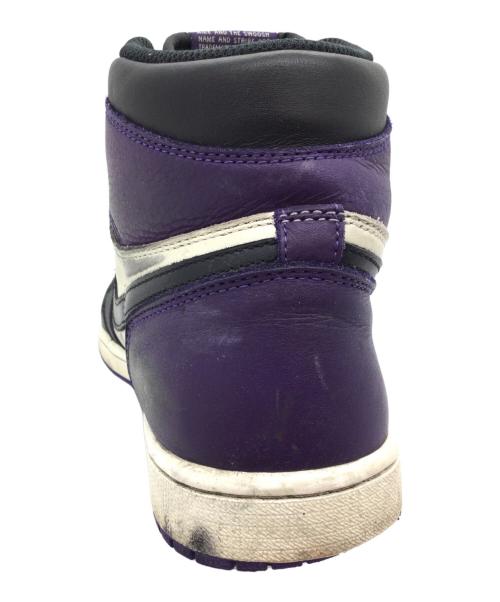 NIKE（ナイキ）NIKE (ナイキ) AIR JORDAN 1 RETRO HIGH OG パープル×ブラック×ホワイト サイズ:US10.5、UK9.5、EUR44.5、cm28.5の古着・服飾アイテム