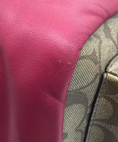 COACH（コーチ）COACH (コーチ) リュック ブラウン×パープルの古着・服飾アイテム