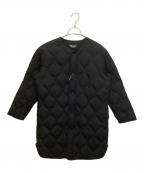 ORCIVALオーシバル）の古着「RC-8081　リモンタナイロンノーカラー キルティングコート」｜ブラック