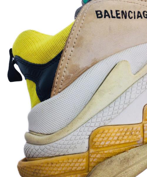 BALENCIAGA（バレンシアガ）BALENCIAGA (バレンシアガ) TRIPLE S ブラウン×グリーン×イエロー サイズ:UK9、EUR43、USA10、JP28.5の古着・服飾アイテム