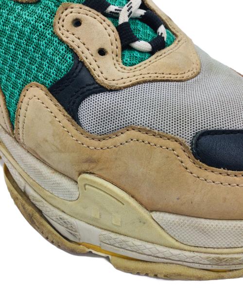 BALENCIAGA（バレンシアガ）BALENCIAGA (バレンシアガ) TRIPLE S ブラウン×グリーン×イエロー サイズ:UK9、EUR43、USA10、JP28.5の古着・服飾アイテム