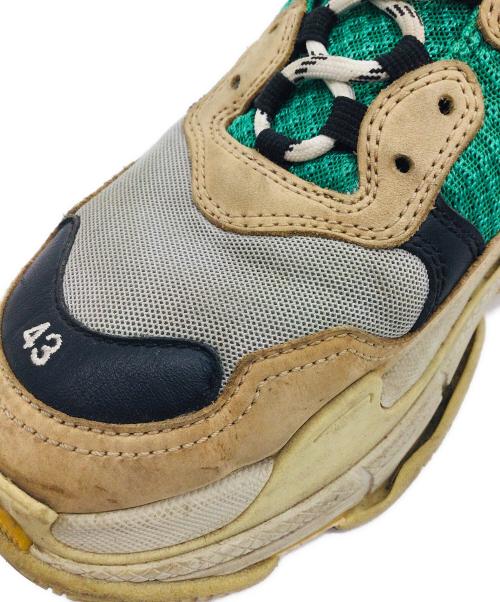 BALENCIAGA（バレンシアガ）BALENCIAGA (バレンシアガ) TRIPLE S ブラウン×グリーン×イエロー サイズ:UK9、EUR43、USA10、JP28.5の古着・服飾アイテム