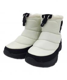 THE NORTH FACE（ザ ノース フェイス）の古着「ヌプシ ブーティ ウォータープルーフ ロゴ ショート」｜ホワイト×ブラック
