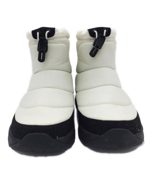 THE NORTH FACE（ザ ノース フェイス）THE NORTH FACE (ザ ノース フェイス) ヌプシ ブーティ ウォータープルーフ ロゴ ショート ホワイト×ブラック サイズ:US5、UK4、EUR37、cm23の古着・服飾アイテム