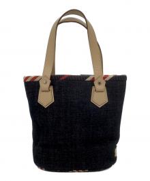 BURBERRY BLUE LABEL（バーバリー ブルー レーベル）の古着「ハンドバッグ」｜ネイビー