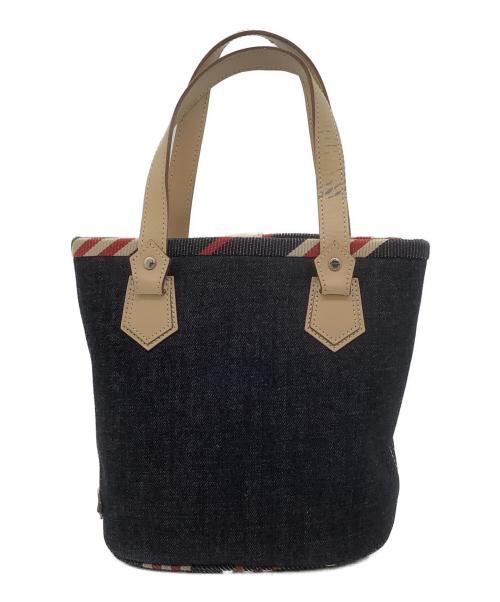 BURBERRY BLUE LABEL（バーバリー ブルー レーベル）BURBERRY BLUE LABEL (バーバリー ブルー レーベル) ハンドバッグ ネイビーの古着・服飾アイテム