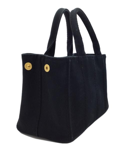 PRADA（プラダ）PRADA (プラダ) トートバッグ ブラック×ホワイトの古着・服飾アイテム