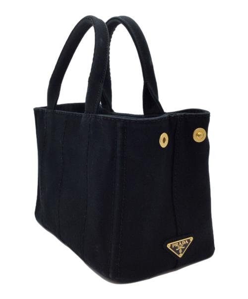 PRADA（プラダ）PRADA (プラダ) トートバッグ ブラック×ホワイトの古着・服飾アイテム