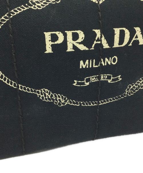 PRADA（プラダ）PRADA (プラダ) トートバッグ ブラック×ホワイトの古着・服飾アイテム