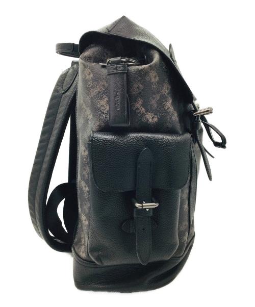 COACH（コーチ）COACH (コーチ) リュック ブラック×ブラウンの古着・服飾アイテム