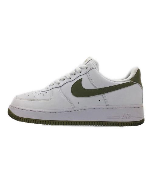 NIKE（ナイキ）NIKE (ナイキ) AIR FORCE 1 '07 ホワイト×グリーン サイズ:US9.5、UK8.5、EUR43、cm27.5、BR41、CN275（2.5）の古着・服飾アイテム