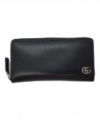 GUCCIグッチ）の古着「ラウンドファスナー財布」｜ブラック