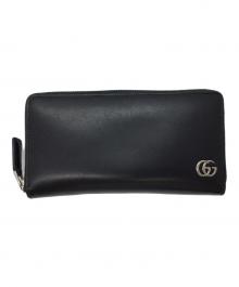 GUCCI（グッチ）の古着「ラウンドファスナー財布」｜ブラック