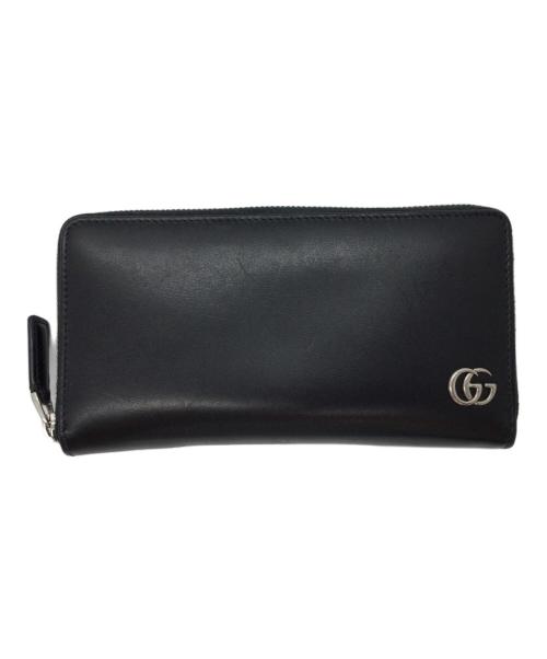 GUCCI（グッチ）GUCCI (グッチ) ラウンドファスナー財布 ブラックの古着・服飾アイテム