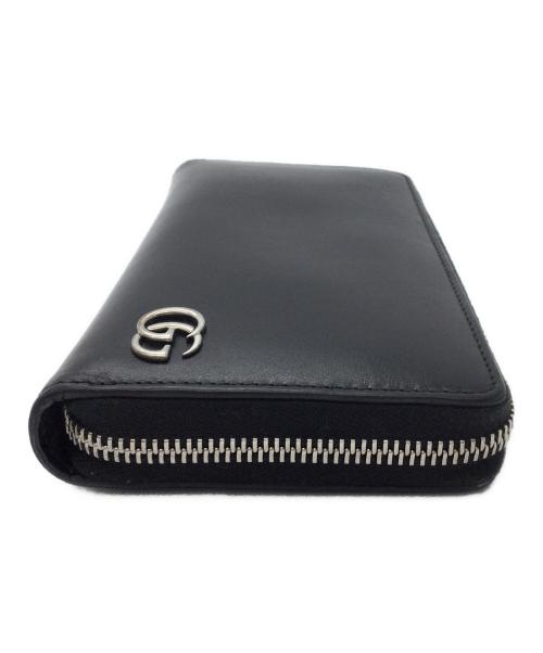 GUCCI（グッチ）GUCCI (グッチ) ラウンドファスナー財布 ブラックの古着・服飾アイテム