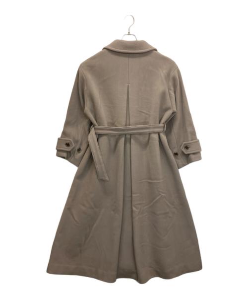 FRAY ID（フレイ アイディー）FRAY ID (フレイ アイディー) FWFC214028　スタンドカラーダブルコート ベージュの古着・服飾アイテム